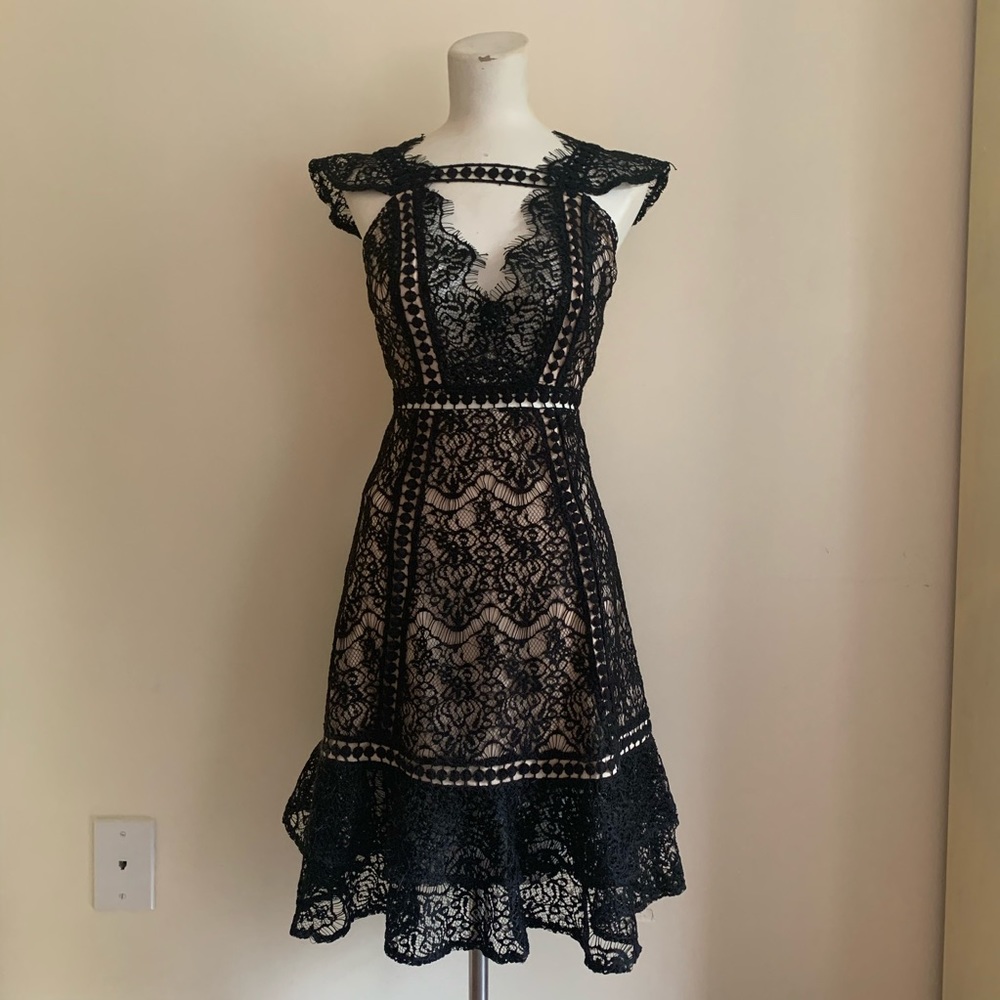 Black lace dress